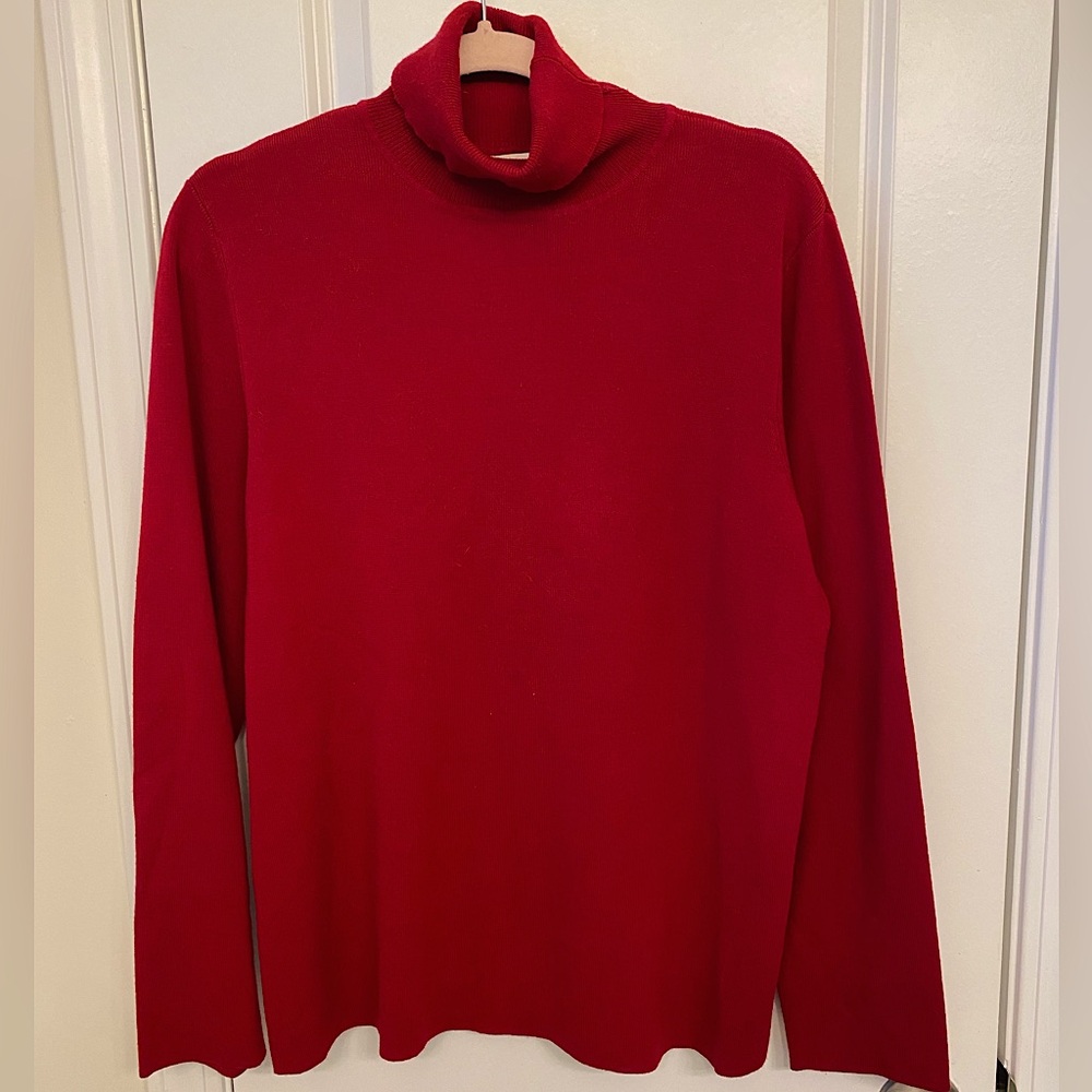 Ladies Red Chico’s Turtleneck